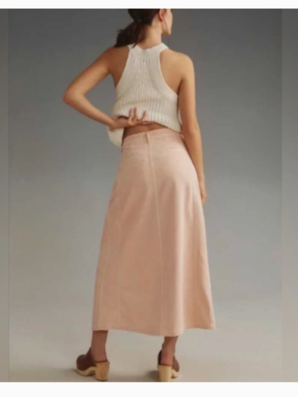 Anthropologie Pilcro Blush Pink Midi Skirt size 6 - Picture 2 of 11